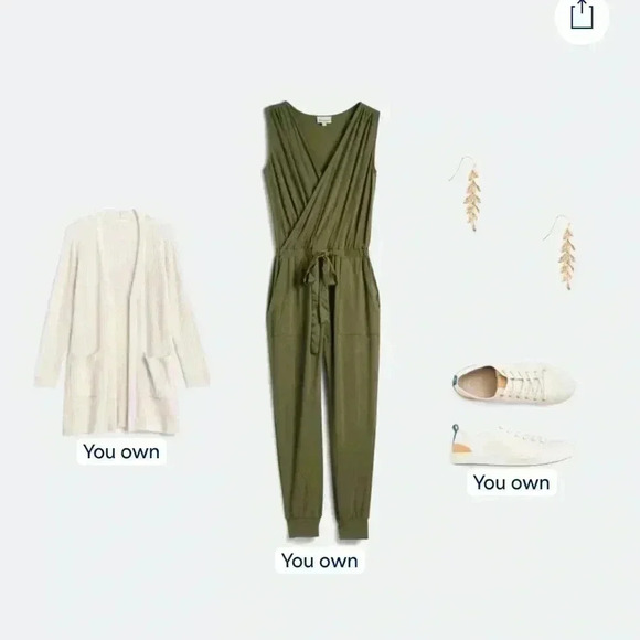 Heartloom army green jumpsuit size medium. In perfect condition! - Picture 3 of 13